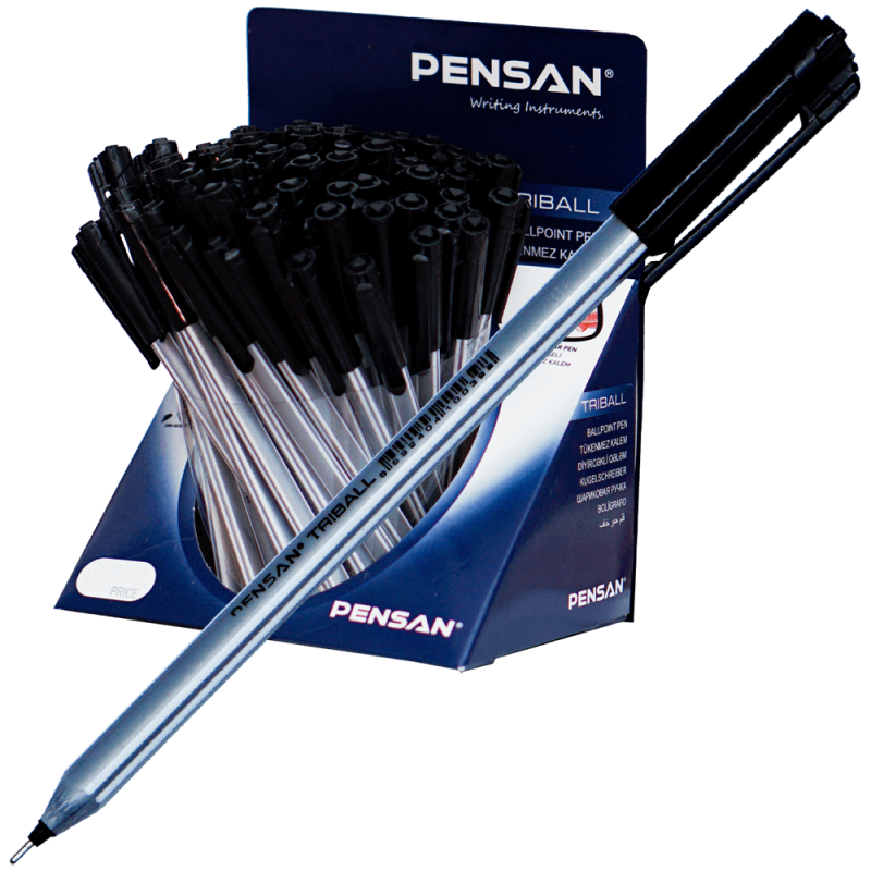 Pix fara mecanism negru 1 mm, Pensan Triball, 60 bucati